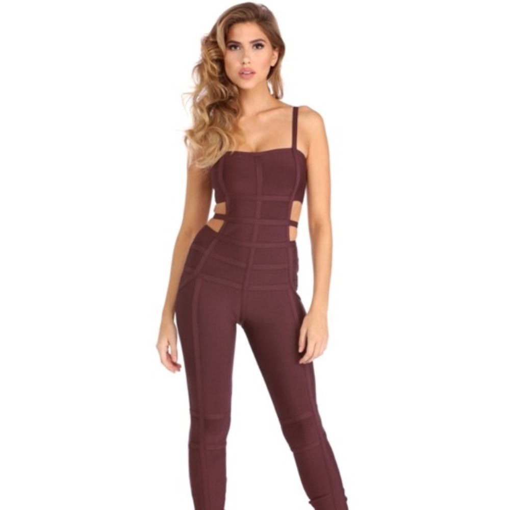 Windsor store sexy bandage jumpsuit in muave!!